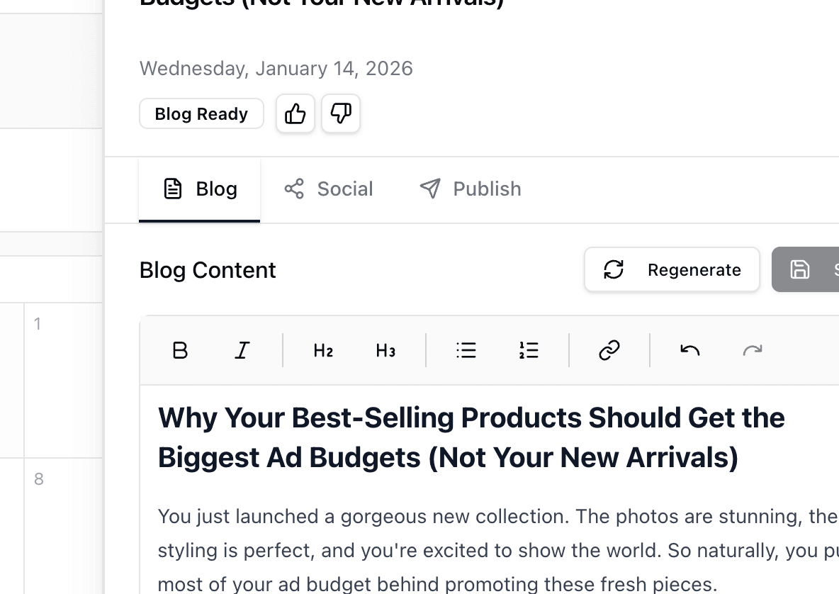 Each article checked so it reads like a human wrote it
